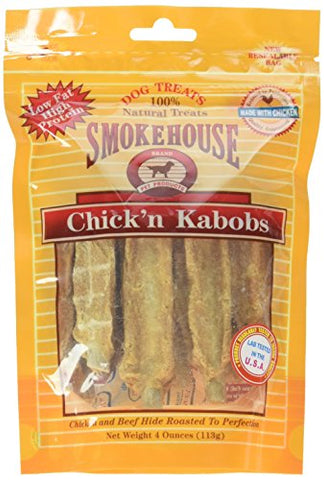 Smokehouse Pet Products DSM25105 6-Pack Chicken Kabobs Natural Dog Treat