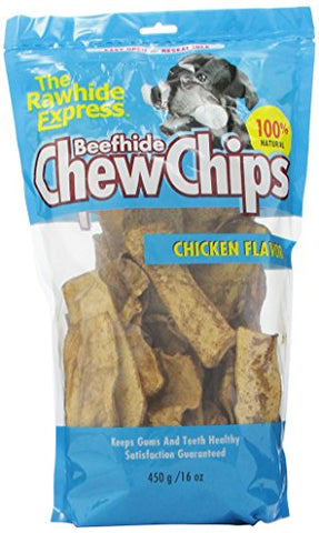 The Rawhide Express Chicken Flavored Strips/Chips Dog Chew, 1-Pound