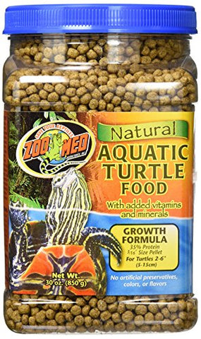 Zoo Med Natural Aquatic Turtle Food, Growth Formula, 30 oz