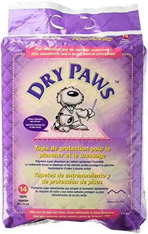 MidWest Dry Paws Extra Large Training and Floor Protection Pads, 14-Count