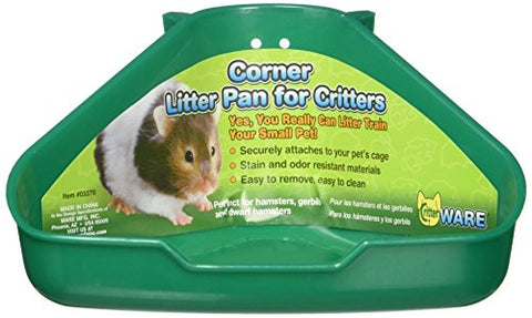 Ware Manufacturing Corner Litter Pan for Critters, Assorted Colors, 6.5" X 4.5" X 3"