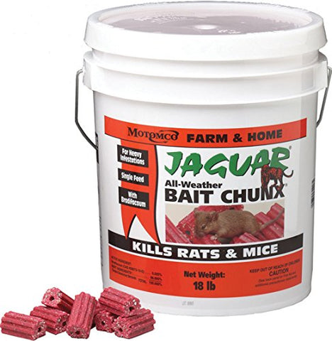 MOTOMCO Jaguar Mouse and Rat Bait Chunx/Pail, 18-Pound