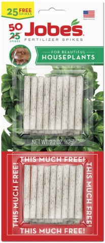 Jobes 5001T Houseplant Plant Food Spikes 13-4-5 50 Pack