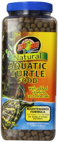 Zoo Med Natural Aquatic Turtle Food, Maintenance Formula, 12-Ounce