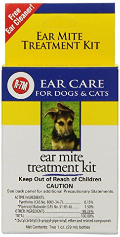 Miracle Care by Miraclecorp/Gimborn R-7M 1-Ounce with Bonus 1-Ounce Ear Mite Treatsment Kit for Dogs and Cats