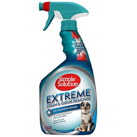 Simple Solution Extreme Pet Stain and Odor Remover With Pro-Bacteria and Enzyme Formula, Made in USA