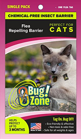 0Bug!Zone Cat Flea Barrier Tag, Single Pack