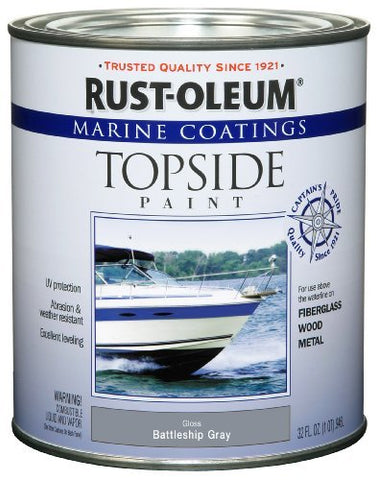 Rust-Oleum 207005 Marine Topside Paint, Battleship Gray, 1-Quart Size: 1-Quart Color: Battleship Gray, Model: 207005, Outdoor & Hardware Store