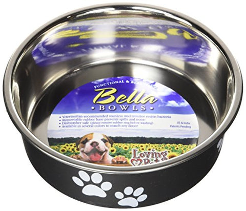 Loving Pets Bella Bowl for Dogs, Small, Espresso