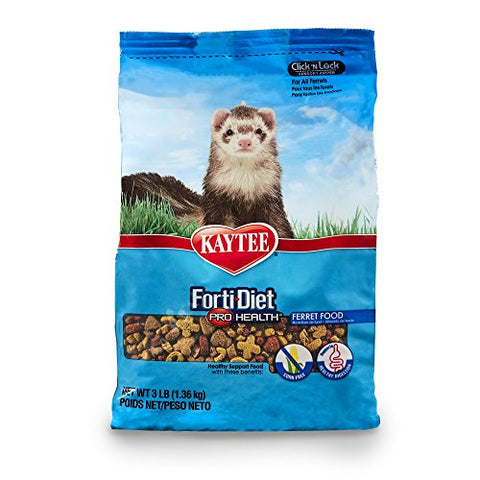 Kaytee Forti Diet Pro Health Small Animal Food for Ferrets, 3-Pound