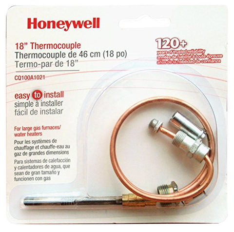 Honeywell CQ100A1021 18-Inch Replacement Thermocouple for Gas Furnaces, Boilers and Water Heaters