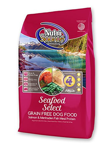 Tuffy's Pet Food 131754 Tuffy Dog NutriSource Select Grain Free Seafood Adult and Puppy Dog, 30-Pound