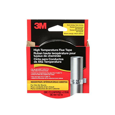 3M High Temperature Flue Tape, 15-Foot Roll