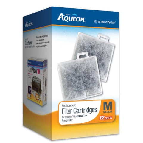 Aqueon QuietFlow Filter Cartridge, Medium, 12-Pack