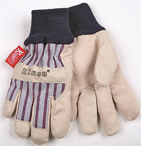 KINCO 1927KW-C Lined Ultra Suede Cold Weather Glove with Knit Wrist, Ages 3-6, Child, Golden