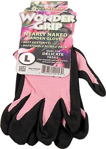 Wonder Grip Nearly Naked Gloves, Large, Assorted Colors