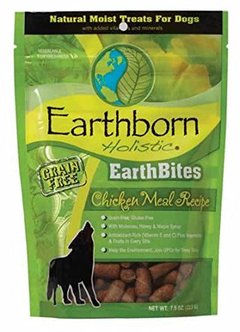 Earthbites Earthborn Holistic Chicken Meal Grain-Free Dog Treats, 7.5 Ounces