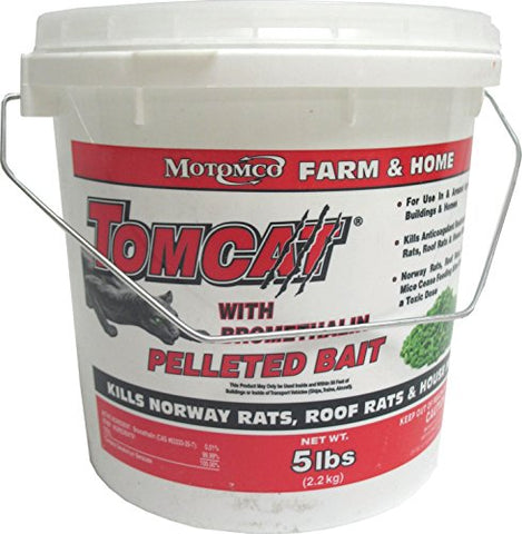 MOTOMCO Tomcat Mouse and Rat Bromethalin Pellets, 5-Pound