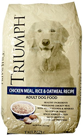 Triumph Chicken, Rice and Oat Dog Food, 40 lb. Bag