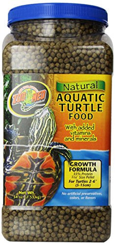 Zoo Med Natural Aquatic Turtle Food, Growth Formula, 54-Ounce
