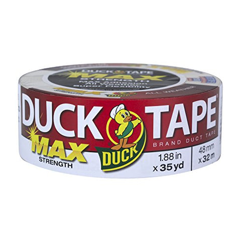 Duck Brand 240866 MAX Strength Duct Tape, 1.88 Inches by 35 Yards, White, Single Roll
