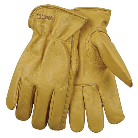 KINCO 98-M Men's Impact Protection Unlined Grain Cowhide Gloves, Molded PVC, Medium, Golden