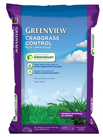 Greenview Crabgrass Control Plus Lawn Food - 40.5 lb. bag Covers 15000 sq. ft.