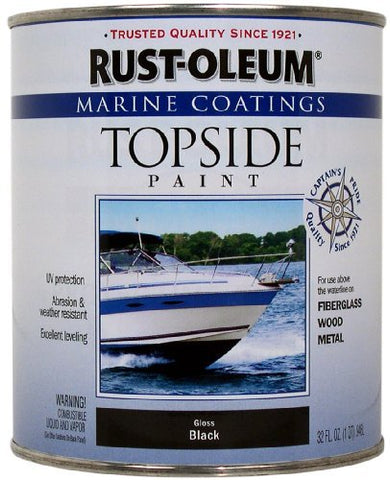 Rust-Oleum 207006 Marine Topside Paint, Black, 1-Quart Size: 1-Quart Color: Black, Model: 207006, Outdoor & Hardware Store