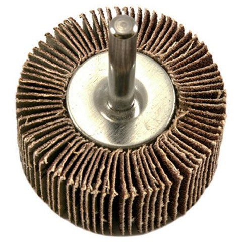 Forney 60185 Mounted Flap Wheel with 1/4-Inch Shank, 2-Inch-by-1-Inch, 80-Grit