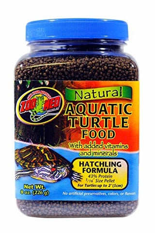 Zoo Med Natural Aquatic Turtle Food, Hatchling Formula, 8-Ounce