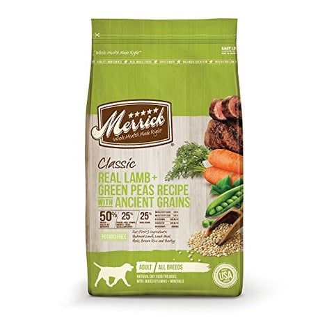 Merrick Dry Dog Food with added Vitamins & Minerals for All Breeds, 12-Pound, Lamb