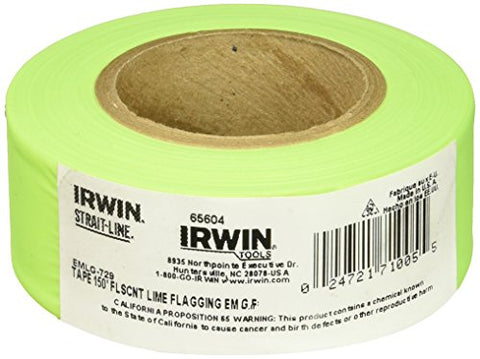 Irwin Tools 65604 Flagging Tape Glo Lime 150'