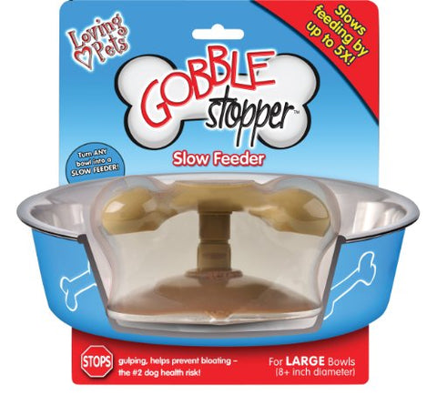 Loving Pets Gobble Stopper Slow Pet Feeding Supplies for Dogs, Large