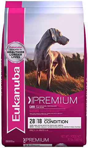 Eukanuba PREMIUM Condition Adult 28/18 Dog Food for Athletic Dogs 30 Pounds