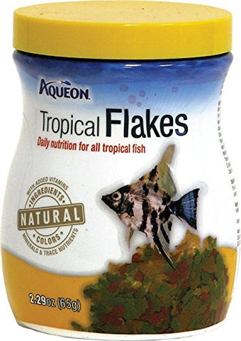 Aqueon Tropical Flakes Fish Food, 2.29-Ounce