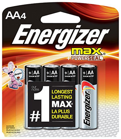 Energizer AA Batteries, Max Alkaline (4 Count)