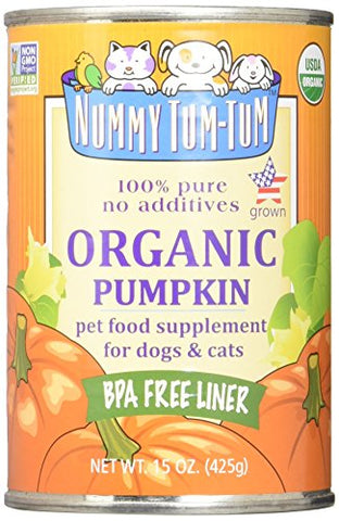 Nummy Tum Tum Pure Pumpkin For Pets, 15-Ounce Cans (Pack of 12)