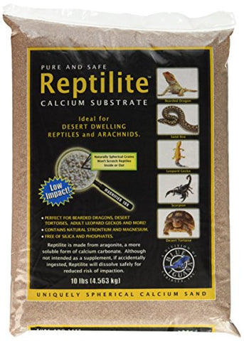 Carib Sea SCS00712  Reptiles Calcium Substrate Sand, 10-Pound, Baja Tan , pack of 4.