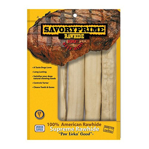 Savory Prime 10-Inch Supreme Retriever Roll White, 4 Pack