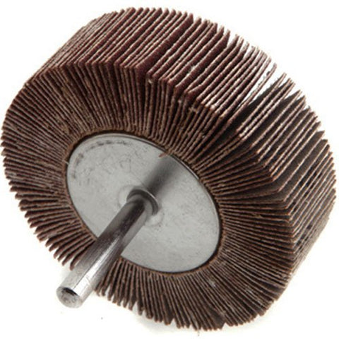 Forney 60183 Mounted Flap Wheel with 1/4-Inch Shank, 3-Inch-by-1-Inch, 120-Grit