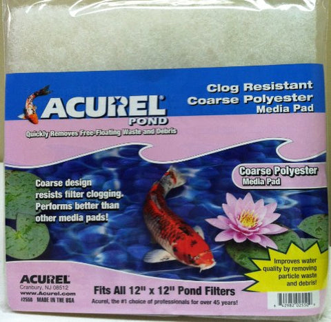 Acurel Coarse Polyester Media Pad, 12-Inch by 12-Inch