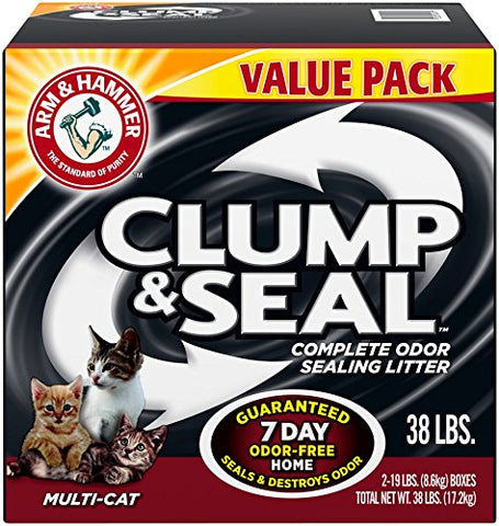 Arm & Hammer Clump & Seal Litter, Multi-Cat, 38 Lbs