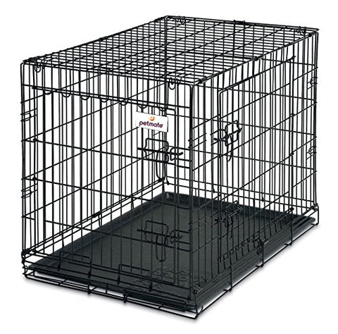 Petmate 30-Inch 2-Door Training Retreats Wire Kennel for Dogs, 30 to 50-Pound