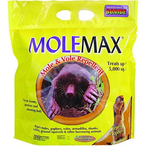 Bonide 692150 Mole Max and Vole Repellent Granules, 10-Pound