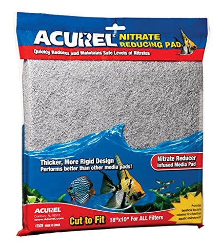 Acurel LLC Nitrate Reducing Media Pad Aquarium and Pond Filter Accessory, 10-Inch by 18-Inch