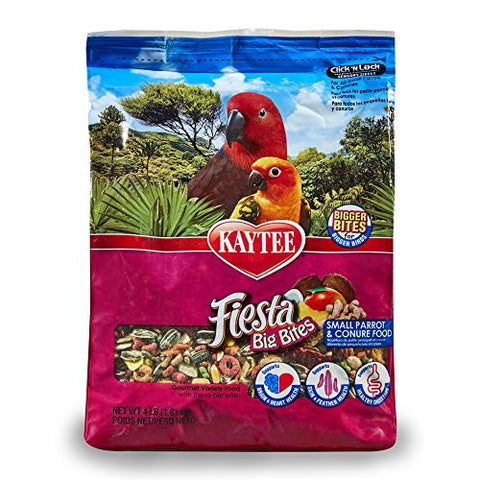 Kaytee Fiesta Big Bites Parrot and Conure Food, 4-lb bag