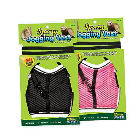 Ware Manufacturing Nylon Walk-N-Vest Pet Harness and Leash for Small Pets, Large - Colors May Vary