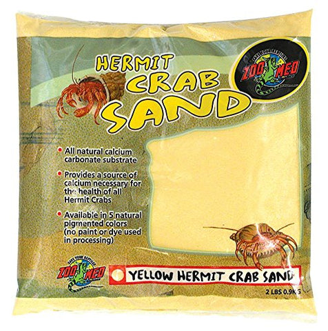 Zoo Med Laboratories SZMHC2Y Hermit Crab, 2-Pound, Sand Yellow