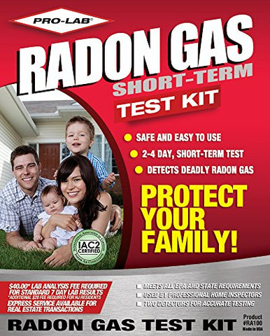 PRO-LAB Radon Gas Do It Yoursef Test Kit RA100