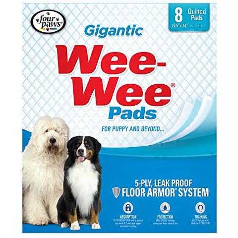 Four Paws Wee-Wee Gigantic Puppy Pads, 8 Ct